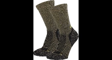 Xtreme Hiking Sokken Wol - Wandelsokken Merinowol - 2 paar - Multi Green - Maat 42/45