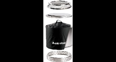 Solo Stove Bonfire-Vuurkorf Achtertuin Set 2.0 | Inclusief Bonfire-Rookvrije Vuurplaats, Standaard, Deksel, Vonkenscherm en Beschermhoes, Houtverbranding, Met uitneembare aslade, 49,5 x 44,5 cm