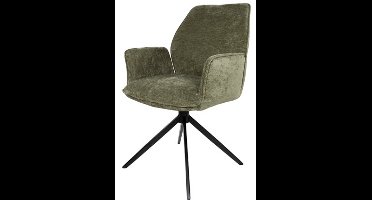 Eetkamerstoel Riva draaibaar 360 - Vibe - Moss 38 - eetkamerstoelen set van 2