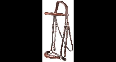 Trust Rome trens hoofdstel lage neusriem Brown Silver Cob