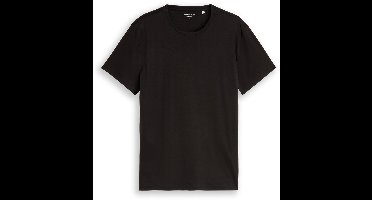 Tom Tailor - T-shirt in effen kleuren - Maat L - Black