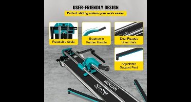 Tegelsnijder - Tegelsnijmachine - Infrarood Laser Positionering - 1200MM – 48 Inch - 56x8x15inch - Hoogprecisie Snijmachine - voor Keramische - en Porseleinen Tegels