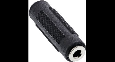 Koppelstuk 3,5mm Jack (v) - 3,5mm Jack (v) stereo / zwart
