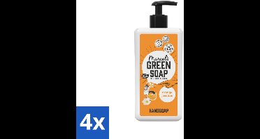 4 x Marcel's Green Soap - Handzeep - Sinaasappel & Jasmijn - Voor dagelijks gebruik - 500 ml - Handzeep - Biologische Handzeep - Plantaardige Zeep - Natuurlijke Handzeep - Sinaasappel Geur