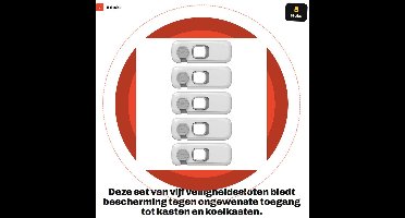 Dailygoods - 5 Stuks Veiligheidssloten voor Kasten en Koelkasten