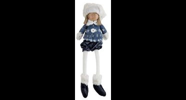 Cosy @ Home Winterkind Remi Sitting Blauw 18x10xh45c