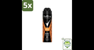 5 x Rexona Men - MotionSense - Deodorant Spray - Anti-transpirant - 150 ml - Grootverpakking - Deodorant Spray - Zweetgeur - Zweetbescherming - Mannelijke Deodorant - Anti-transpirant