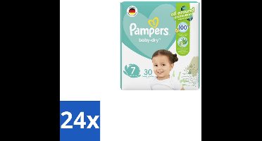 24 x Pampers – Luiers – Active Baby Dry Maat 7 – 30 Luiers - Luiers Voor Baby - Droge Luiers - Comfortabele Luiers - Langdurige Droogheid - Huidbescherming