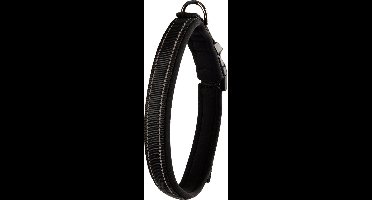 FLAMINGO Rover Ultar Halsband / Hondenhalsband - Zwart - Reflecterend - Nekomvang: 65 - 70 cm (GELIEVE ALVORENS BESTELLEN OPMETEN)