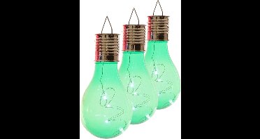 Lumineo Lampbolletje - 10x stuks - LED - groen - solar verlichting - 14 cm - tuinverlichting