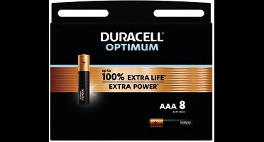 Duracell Alkaline Optimum Batterij AAA 8 Pack