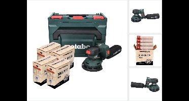 Metabo SXA 18 LTX 125 BL accu excentrische schuurmachine 18 V 125 mm ( 600146840 ) borstelloos + 4x Toolbrothers SPIDER netschuurset + metaBOX - zonder accu, zonder lader