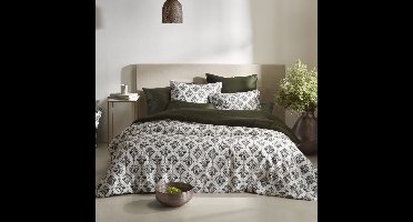 De Witte Lietaer Dekbedovertrek Katoen Satijn Byzantine - Lits Jumeaux - 240 x 220 cm - Groen