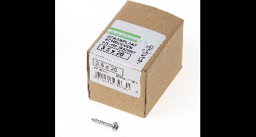 Hoenderdaal QZ Spaanplaatschroef cilinderkop verzinkt pozidriv 3.5x20mm (per 200 stuks)