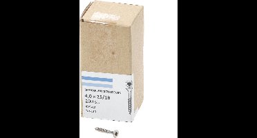 Hoenderdaal Spaanplaatschroef RVS platverzonken kop TX20 deeldraad 4.0X25/18 (per 200 stuks)