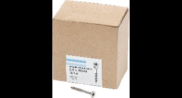 Hoenderdaal Spaanplaatschroef RVS platverzonken kop TX25 deeldraad 5.0X40/24 (per 200 stuks)