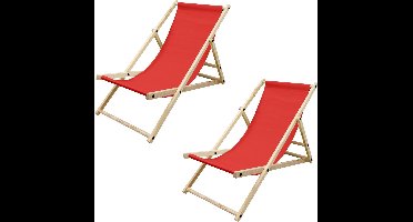 Tuinligstoel hout set van 2 strandstoel opvouwbare strandstoel strandligstoel camping ligstoel ligstoel rood opvouwbare ligstoel relax ligstoel