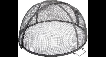 Esschert Design - Inklapbare Vonkenvanger voor vuurschaal - Haard accessoires - Metaal - Zwart