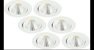 Groenovatie Inbouwspot LED - 5W - Rond - Kantelbaar - Dimbaar - Ø 85 mm - 6-Pack - Wit