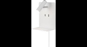 TRIO ELEMENT - Wandlamp - Wit mat - incl. 1x SMD 3 W - Dimbaar met schakelaar - In hoogte verstelbaar - Niet dimbaar