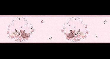 KONIJN, POES EN VLINDER BEHANGRAND | Kinderkamer - meerkleurig - A.S. Création Only Borders 11