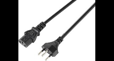 Sygonix SY-5243896 Apparaat (koud) Aansluitkabel Zwart 5.00 m