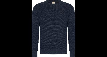 Mario Russo Waffle Pullover - Trui Heren - Sweater Heren - Navy - XL