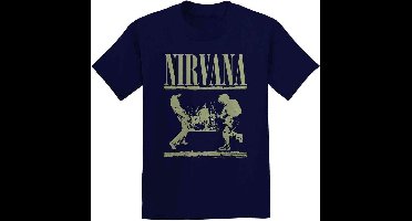 Nirvana - Stage Heren T-shirt - 2XL - Blauw