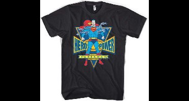 DC Comics Superman Heren Tshirt -M- World Hero Zwart