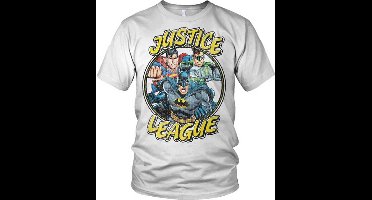 DC Comics Justice League Heren Tshirt -2XL- Team Wit
