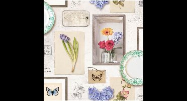 Home lijstjes/deco behang (vliesbehang, beige)