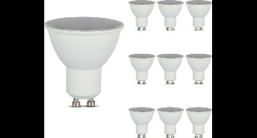 V-TAC - Mega Voordeelpack- 10x GU10 LED Lampen - 4,5 Watt 400 Lumen - 3000K Warm wit - Vervangt 35 Watt - LED Spot