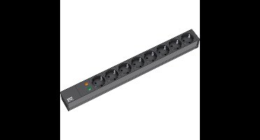 19 Stekkerdoos, 8x, �SS, zwart 8xCEE7/3, �S, schwarz