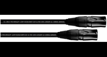 Cordial 15559 RJ45 Netwerkkabel, patchkabel CAT 5e S/UTP 3.00 m Zwart PUR-mantel 1 stuk(s)