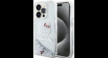 Hello Kitty iPhone 15 Pro - Glitter Hoesje - Zilver