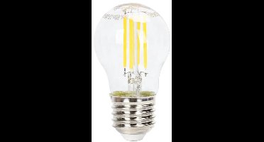 Kogellamp E27 dimbaar daglichtwit | G45 LED 4W~400Lm=38W halogeen verlichting | helder glas - 6500K