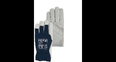 6 paar - Werkhandschoenen PSP 32-310 Corium Tropic, Nappaleer, Blauw / Grijs, maat 11 / XXL