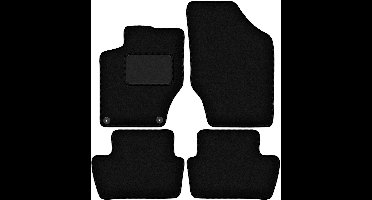 Zwarte velours vloermatten voor: DS. 4 Crossback-hatchback (2015-2018)