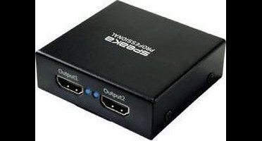 SpeaKa Professional SP-HDS-220 1 + 2 poorten HDMI-splitter Ultra HD-geschikt 3840 x 2160 Pixel Zwart