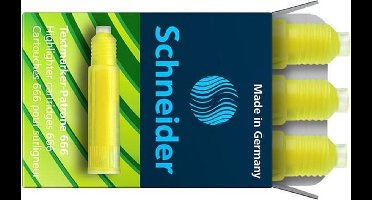 Schneider Tekstmark. navulpatronen 3st - geel