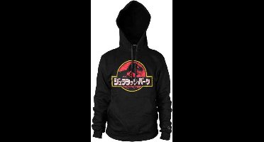 Jurassic Park Hoodie/trui -L- Japanese Distressed Logo Zwart