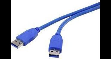 Renkforce USB-kabel USB 3.2 Gen1 (USB 3.0 / USB 3.1 Gen1) USB-A stekker 0.50 m Blauw Vergulde steekcontacten RF-4369443