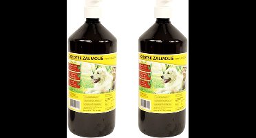 Zalmolie Hond Utopia - Supplement Rijk aan Omega 3 en 6 1L - 2 stuks - Multipack