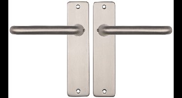 Starx Deurkruk Coupe - Kortschild Blind - Aluminium F9 - Geëloxeerd en Nylon Gelagerd - Geschikt voor Binnendeuren 38 t/m 45 mm - Afmetingen 180 x 41 mm - RVS Kleur