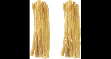 Petsnack Kauwsnack Buffelhuid - Natuurlijke Hondenkauwsnack 6-8 mm - 2 verpakkingen van 100 stuks - Multipack