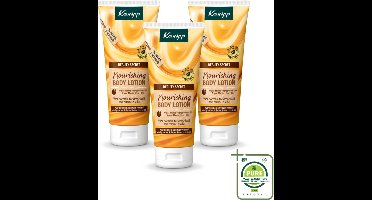 3 x Kneipp - Body lotion - Beauty Secret - Voor normale tot droge huid - 200 ml - Grootverpakking - Vaatwasstrips - Beauty Secret - Huidverzorging - Voedende Bodylotion - Natuurlijke Oliën - Arganolie