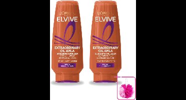 2 x L’Oréal Paris Elvive – Conditioner – Extraordinary Oil Krulverzorging – 200 ml - Bulkverpakking - Krulverzorging - Douchemop - Droog haar