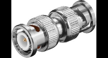 Goobay BNC-adapter, BNC-stekker naar BNC-stekker, verguld