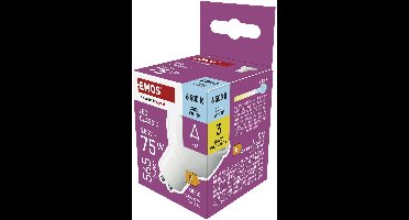 EMOS LED-lamp Classic MR16 wit / GU10 / 5,8 W (75 W) / 565 lm / koud wit, ZQ8E34N