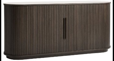 Dressoir Enna - keramiek en eiken espresso bruin - 165x45x76 cm